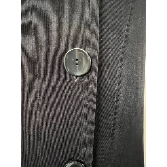 Chicos Travelers Womens Jacket Black Long Sleeve Buttons Notch Collar 2 - Picture 6 of 12